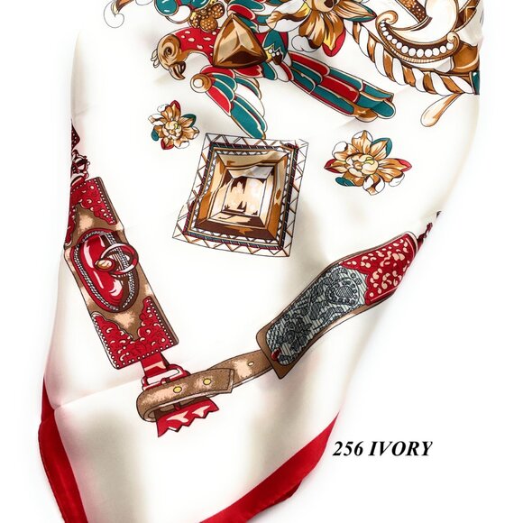 Women’s Silk Satin Square Scarf 36”x36” NWT - Picture 5 of 10